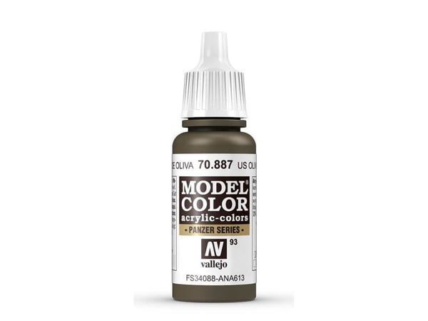 Vallejo 70.887, 17 ml, Oliven, Matte, Flaske