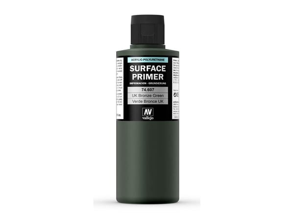 Vallejo 74.607, Primer grundfärg, Metall, Plast, Polyvinylklorid (PVC), Färdigblandad, mässing, Metall, Plast, Trä, Grön, Matt
