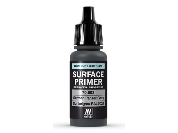 Vallejo 70.603, Primer grundfärg, Metall, Plast, Polyvinylklorid (PVC), Trä, Färdigblandad, Grå, 0,017 l, 1 styck