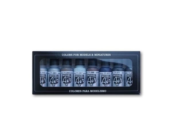 Vallejo 71.176, 17 ml, Sort, Blå, Messing, Kopper, Gull, Sølv, Metallisk, Flaske