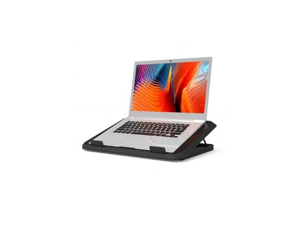 PORT Ergonomic Cooler Pro - Notebookvifte - med 2-porters USB-hub - 17" - 140 mm