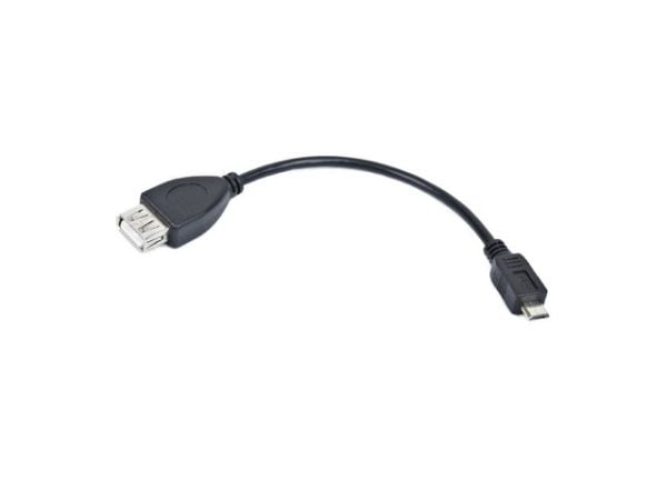 Lanberg - USB-adapter - USB (hunn) til Micro-USB type B (hann) - USB 2.0 - 15 cm - svart - OEM