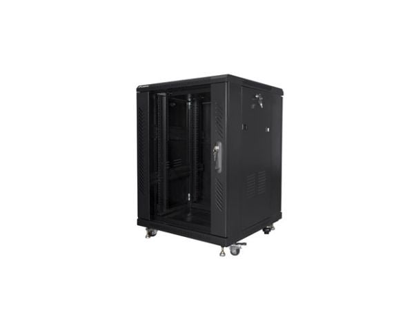 Lanberg - Rack skap - svart, RAL 9004 - 15U - 19"