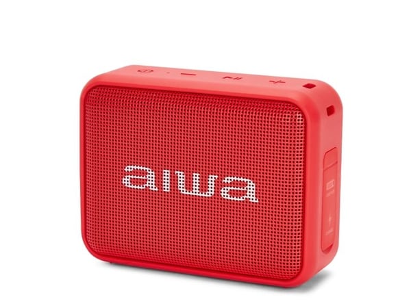 Aiwa BS-200RD, 1.0 kanaler, 6 W, Trådlös, Bärbar monohögtalare, Röd, Knappar