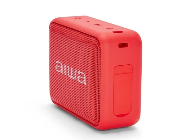 Aiwa BS-200RD, 1.0 kanaler, 6 W, Trådløs, Bærbar monohøyttaler, Rød, Knapper