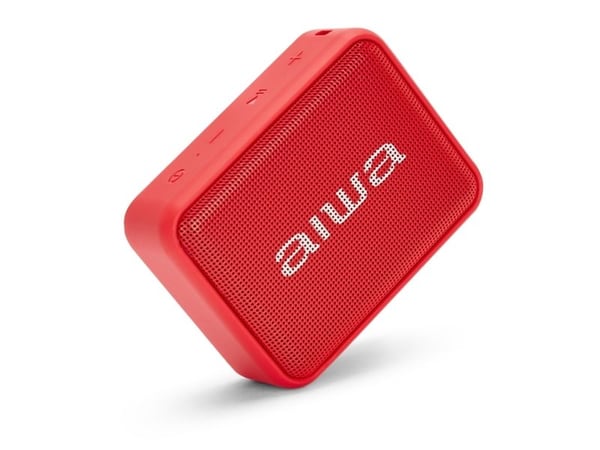 Aiwa BS-200RD, 1.0 kanaler, 6 W, Trådløs, Bærbar monohøyttaler, Rød, Knapper