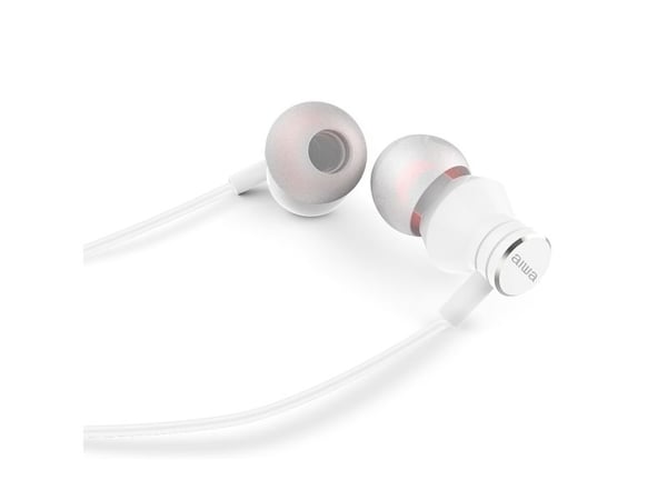 Aiwa ESTM-50WT, Koblet med ledninger (ikke trådløs), 20 - 20000 Hz, Samtaler/musikk, 13 g, Hodesett, Hvit