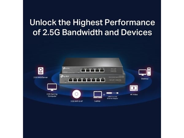 TP-Link TL-SG105-M2, Uhåndtert, 2.5G Ethernet (100/1000/2500)