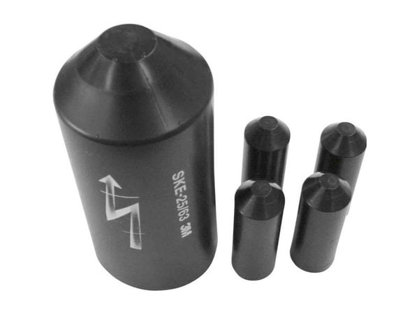3M SKE S/1+2, Varmekrympet rør, Sort, 4 cm, 4 stk, 120 °C