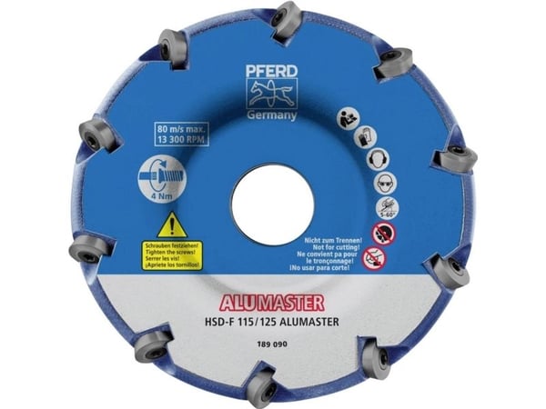 PFERD Milling tools with ALUMASTER HICOAT cutting inserts, HSD-F design for flat applications, 1 stykker