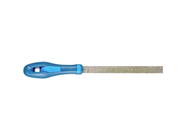 PFERD 15401199, Fil, Flatfil, Slipemateriale, Innsatsherdet stål, Ferritt, Glass, Grafitt, Stål, Teknisk keramikk, Karbid, Blå, Ergonomisk, 13 mm