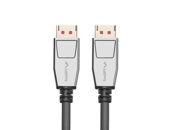 Lanberg CA-DPDP-20CU-0010-BK DisplayPort-kabel 1 m svart - sølv (CA-DPDP-20CU-0010-BK)