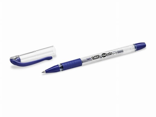 BIC Gel Ink Pen Gel-ocity Stic, 0.5 mm Fine, blå - (30 stk.)