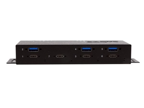EXSYS EX-1237HMVS, USB 3.2 Gen 1 (3.1 Gen 1) Typ-C, USB 3.2 Gen 1 (3.1 Gen 1) Typ-A, USB 3.2 Gen 1 (3.1 Gen 1) Typ-C, 5000 Mbit/s, Sort, Metall, 1 m