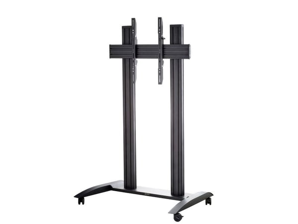 EDBAK Premium Series - Vogn - moderne - for flatpanel - videokonferansetralle - aluminium - svart - skjermstørrelse: 75"-86"