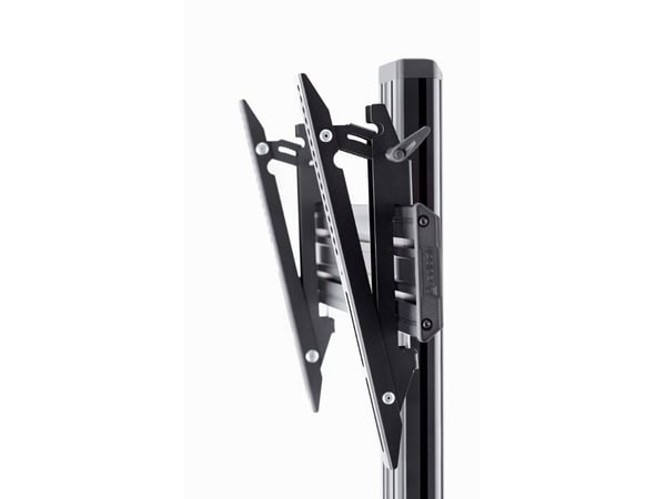 EDBAK Premium Series - Vogn - moderne - for flatpanel - videokonferansetralle - aluminium - svart - skjermstørrelse: 75"-86"