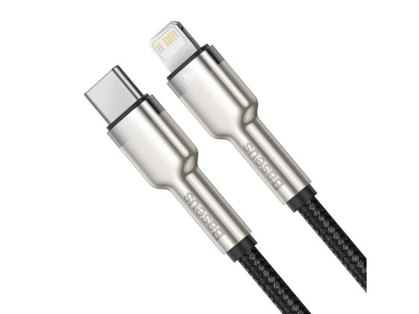 Baseus CATLJK-01, 0,25 m, Lightning, USB C, Hankjønn, Hunkjønn, Sort