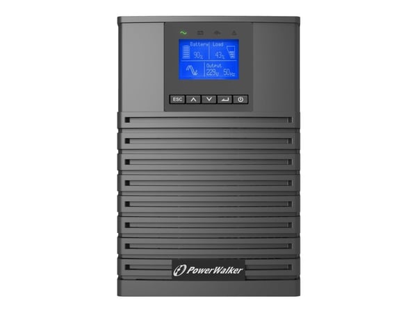 PowerWalker VFI 1500 ICT IoT - UPS - 1500 Watt - 1500 VA - 9 At - Ethernet, RS-232, USB - lähtöliittimet: 4 kpl