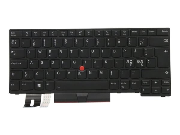 Primax - Erstatningstastatur for bærbar PC - med Trackpoint - bakbelysning - QWERTY - Nordisk - svart - FRU - for ThinkPad P14s Gen 1 20S4, 20S5, 2...
