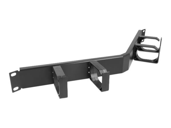 Delock - Rackpanel för kabelhantering - svart - 1U - 19"