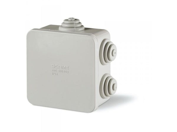 Scame Asennusrasia 80x80x40mm Scabox 6 läpivientiä (680.003)