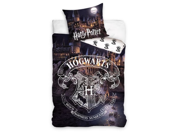 Harry Potter Tylypahkan vuodevaatteet, 100 prosenttia puuvillaa Harry Potter Tylypahkan vuodevaatteet, 100 prosenttia puuvillaa