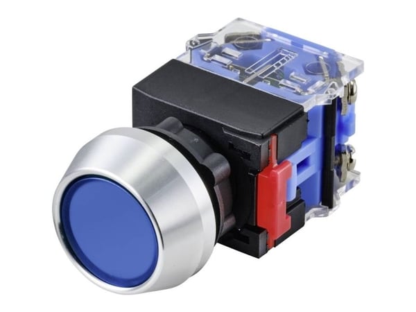 Conrad LAS0-L-11/B Trykknapp 250 V 5 A 1 x Av/På IP40 momentant 1 stk, 250 V, 5 A
