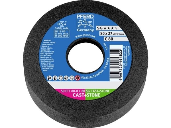 PFERD Cup wheels SG CAST+STONE, 8 cm, 5 styck