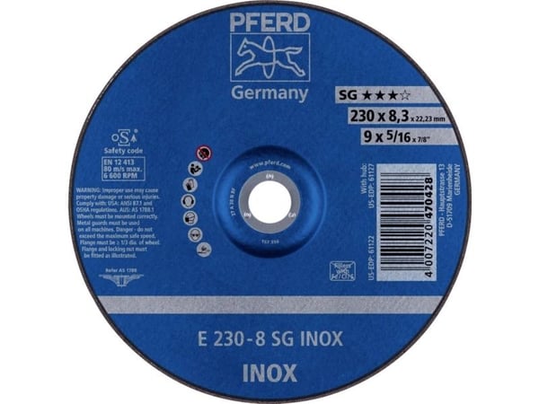 PFERD Grinding wheels SG INOX, 10 styck