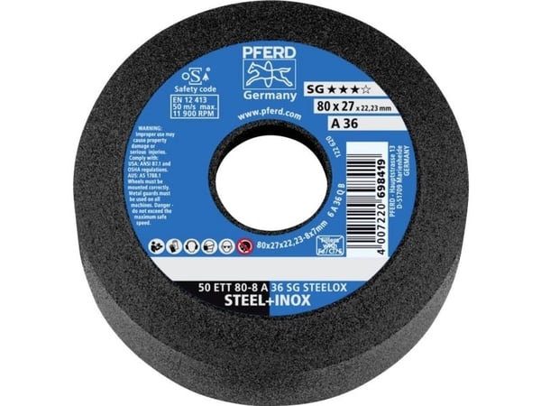 PFERD Cup wheels SG STEELOX, 8 cm, 5 stykker