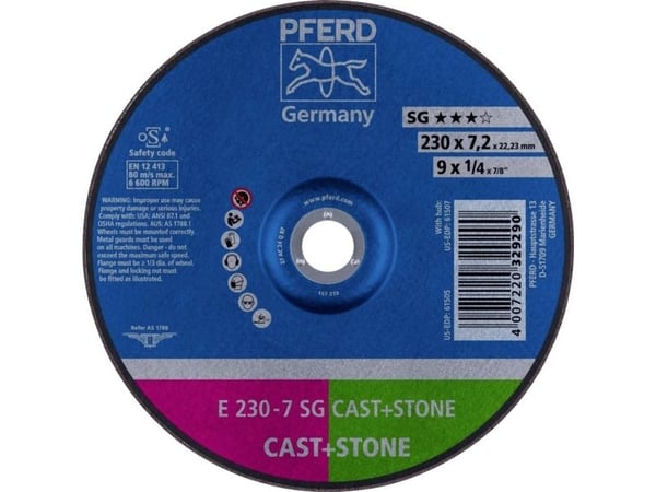 PFERD Grinding wheels SG CAST+STONE, 10 styck