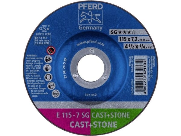 PFERD Grinding wheels SG CAST+STONE, 10 styck