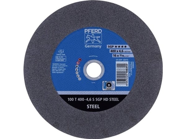 PFERD Stationary cut-off wheels SGP HD STEEL, Stål, 10 stykker