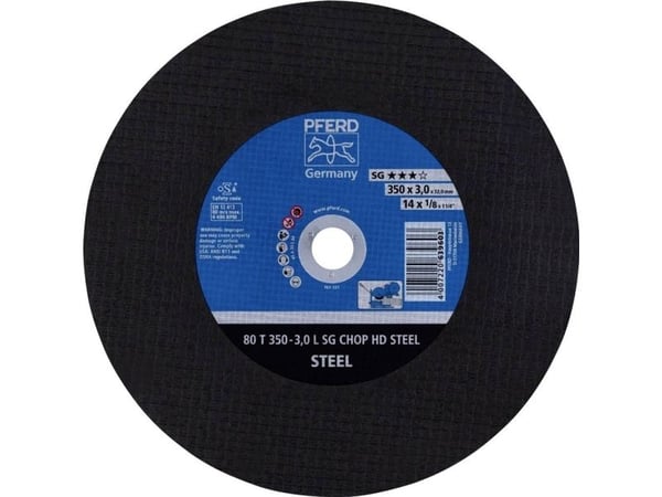 PFERD Cut-off wheels for chopsaws (CHOPSAW) SG CHOP HD STEEL, 35 cm, 10 kpl