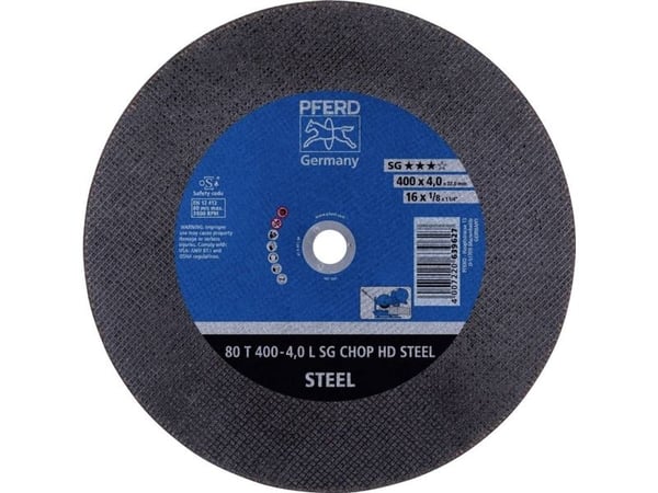 PFERD Cut-off wheels for chopsaws (CHOPSAW) SG CHOP HD STEEL, 40 cm, 10 stykker