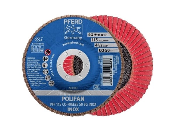 PFERD 67611550, Lamellskive, Nedsenket senter, Rustfritt stål, Alle merker, 2,22 cm, 11,5 cm