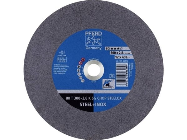 PFERD Cut-off wheels for chopsaws (CHOPSAW) SG CHOP STEELOX, 30 cm, 20 stykker