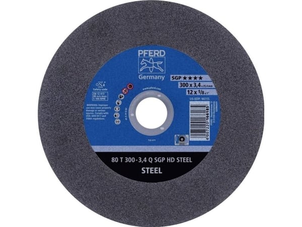 PFERD 4007220166185, Roterende fresestål, Metall, 5100 RPM, Sort, Blå, 30 cm, 3,4 mm