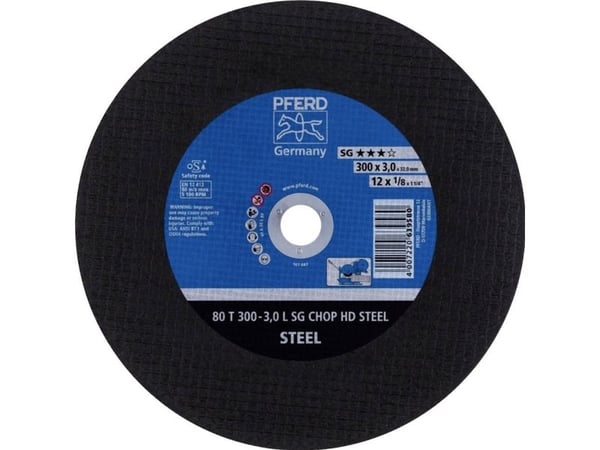 PFERD Cut-off wheels for chopsaws (CHOPSAW) SG CHOP HD STEEL, 30 cm, 20 stykker