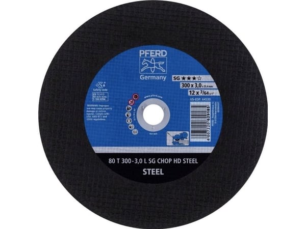 PFERD Cut-off wheels for chopsaws (CHOPSAW) SG CHOP HD STEEL, 30 cm, 20 stykker