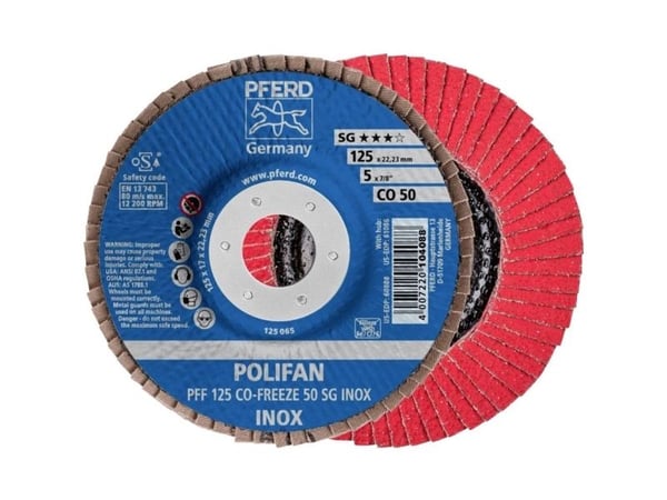 PFERD 67612550, Lamellskive, Nedsenket senter, Rustfritt stål, Alle merker, 2,22 cm, 12,5 cm