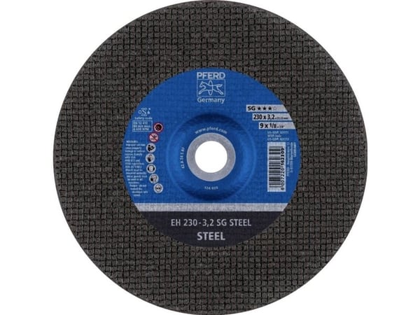 PFERD 4007220162309, Kappeskive, Metall, 6600 o/min, Svart, Blå, Grå, 23 cm, 3,2 mm