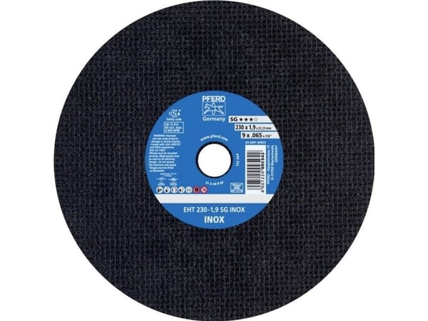 PFERD EHT 230-1,9 SG INOX, Stål, Rustfritt stål, PFERD, 2,22 cm, 23 cm, 6600 rpm, 25 stk