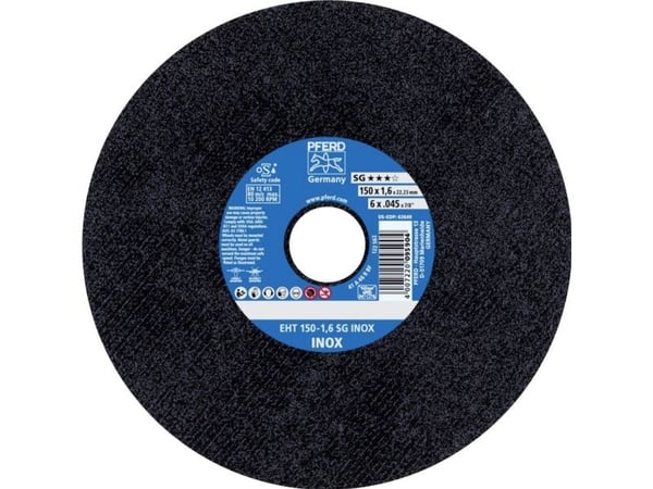PFERD EHT 150-1,6 SG INOX, Stål, Rustfritt stål, PFERD, 2,22 cm, 15 cm, 10200 o/min, 25 stk