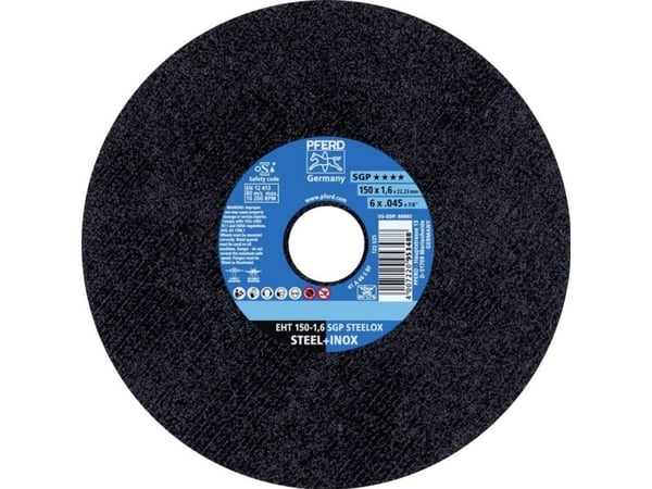 PFERD 61342164, Kappeskive, Flat senter, Rustfritt stål, Stål, Alle merker, 2,22 cm, 15 cm