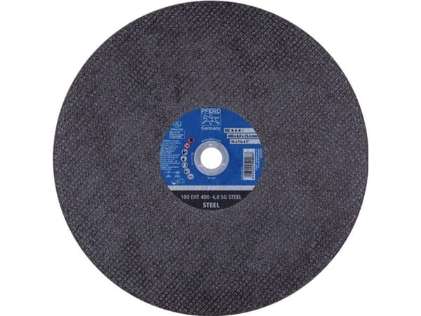 PFERD 100 EHT 400-4,8 SG STEEL/25,4, Teräs, Valurauta, PFERD, 2,54 cm, 40 cm, 4800 rpm, 10 kpl