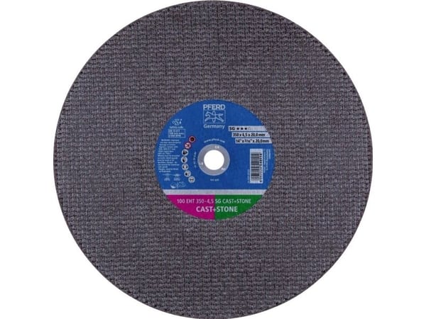 PFERD 100 EHT 350-4.5 SG CAST+STONE/20.0, Valurauta, PFERD, 2 cm, 35 cm, 5500 rpm, 10 kpl