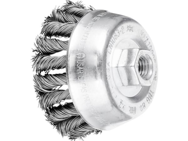 PFERD 43306070, Kopp stålbørste, 8 cm, 10000 RPM, 5 stykker