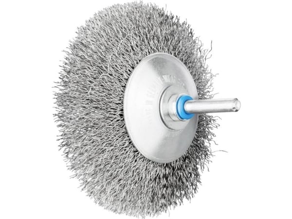 PFERD Bevel brushes crimped shank-mounted, Stål