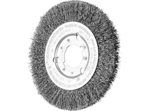 PFERD 43505005, Slipebørste, Universal, 6000 o/min, Rund, 15 cm, 12 mm